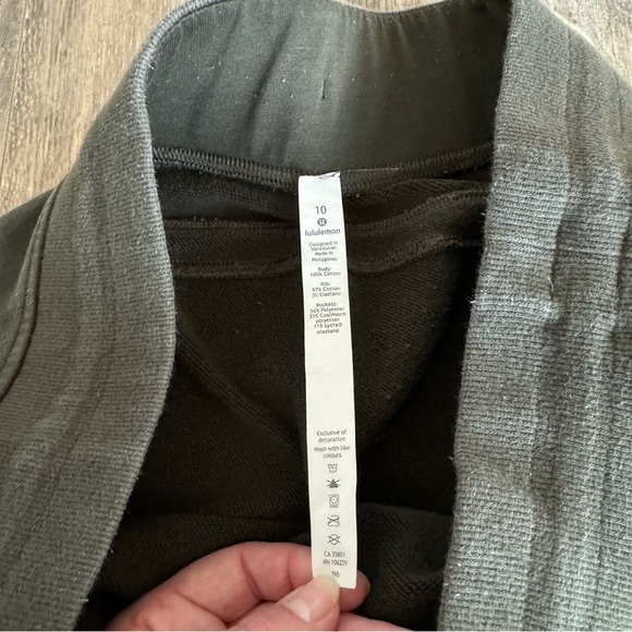 Lululemon 🍋 Lululemon Warm Down Jogger II - Olive Green - Terry Cloth - Picture 7 of 7